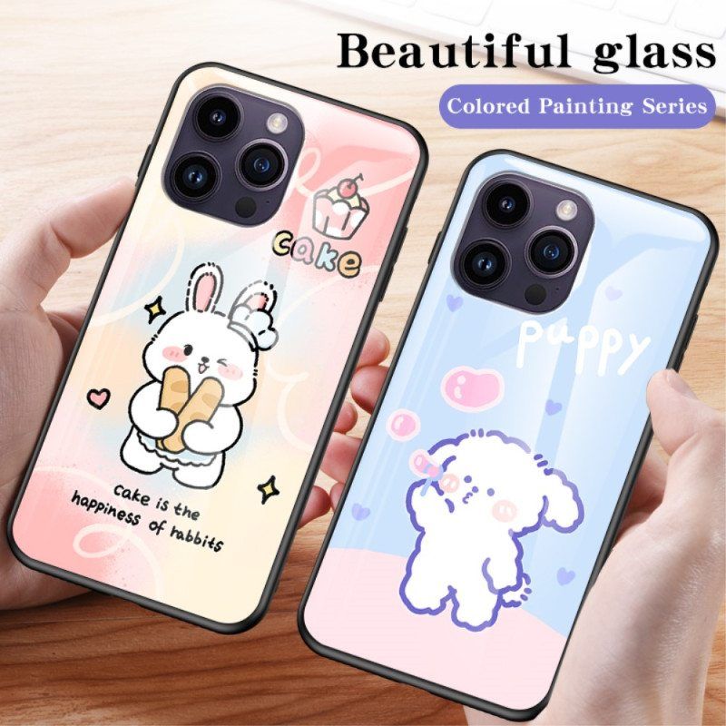 Kuori iPhone 15 Pro Max Bubble Dog -karkaistu Lasi