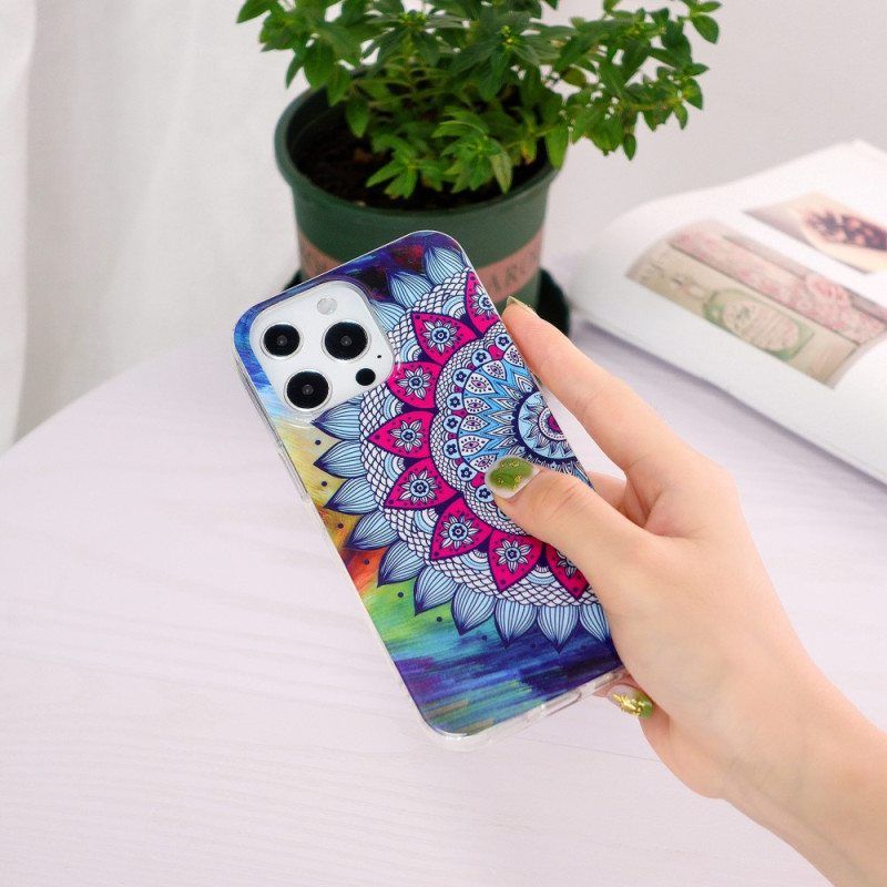 Kuori iPhone 15 Pro Max Fluoresoiva Mandala