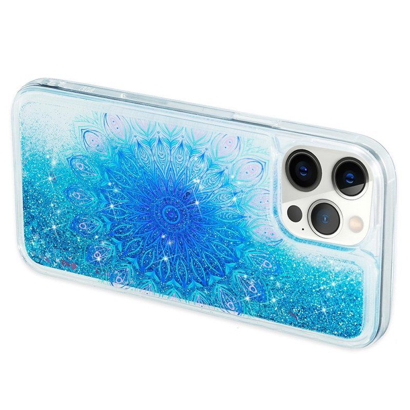 Kuori iPhone 15 Pro Max Mandala Glitter