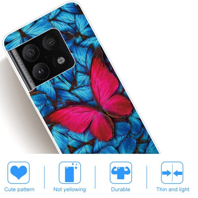 Kuori OnePlus 10 Pro 5G Fuchsia Butterfly Letku