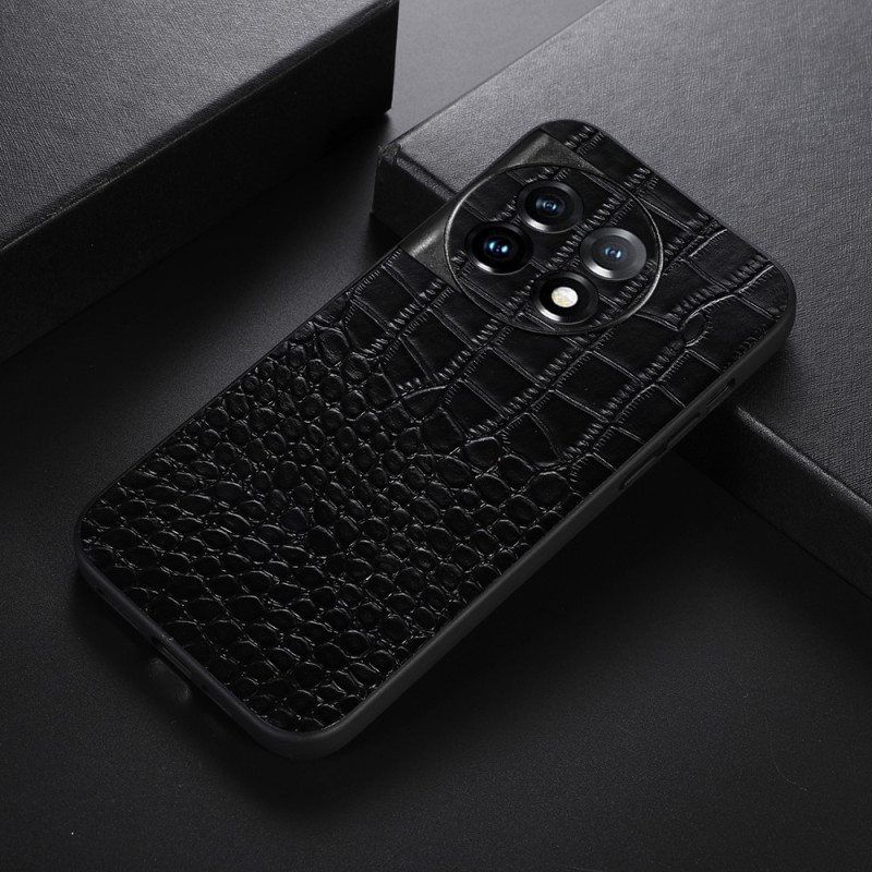 Kuori OnePlus 11 5G Aito Crocodile Texture -nahka