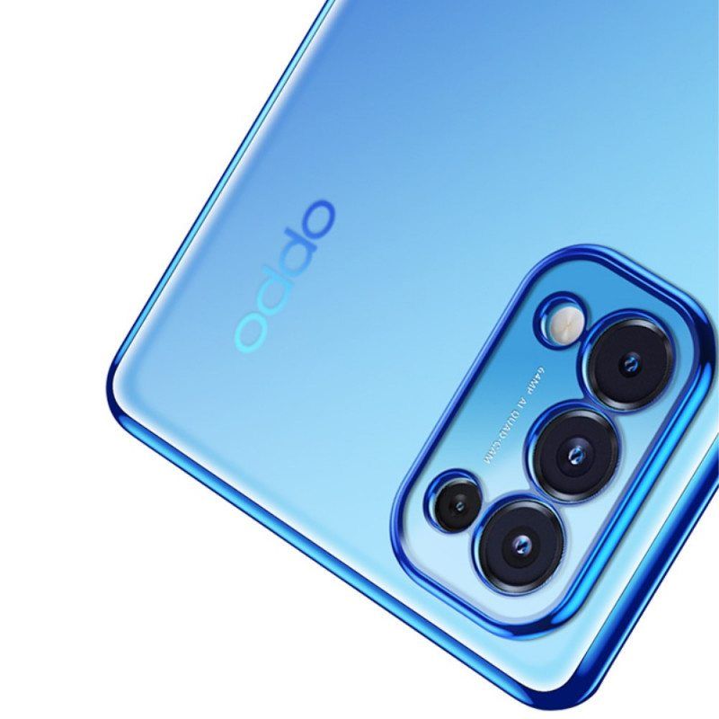 Kuori Oppo Find X3 Lite Läpinäkyvät Metallityyliset Reunat Sulada