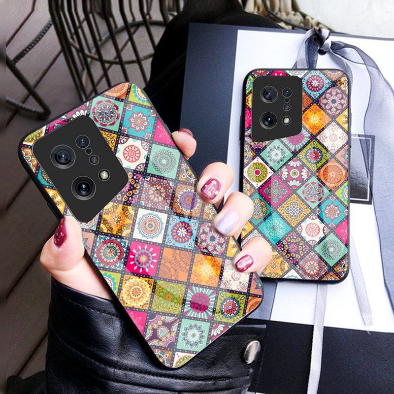 Kuori Oppo Find X5 Patchwork Magneettipidike