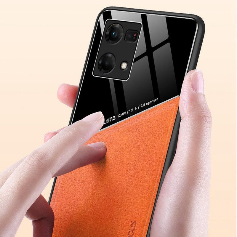 Kuori Oppo Reno 7 Ensiluokkainen Keinonahka