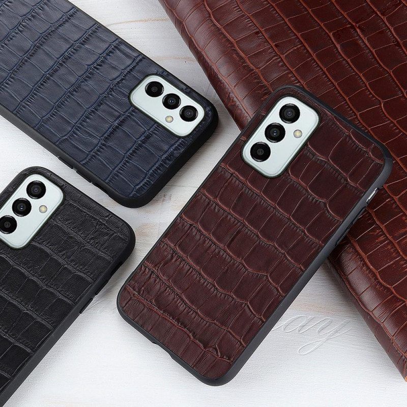 Kuori Samsung Galaxy M23 5G Aito Crocodile Texture -nahka