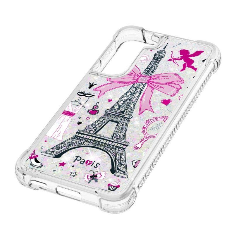 Kuori Samsung Galaxy S22 5G Eiffel-tornin Paljetteja