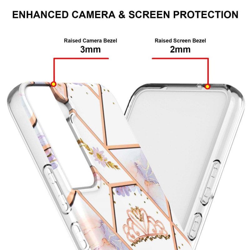 Kuori Samsung Galaxy S22 Plus 5G Marmoroitu Kruunu