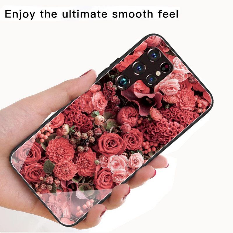 Kuori Samsung Galaxy S22 Ultra 5G Rose Flowers Karkaistu Lasi