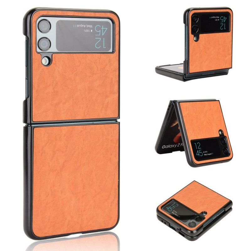 Kuori Samsung Galaxy Z Flip 4 Kotelot Flip Leather Effect Pehmeys