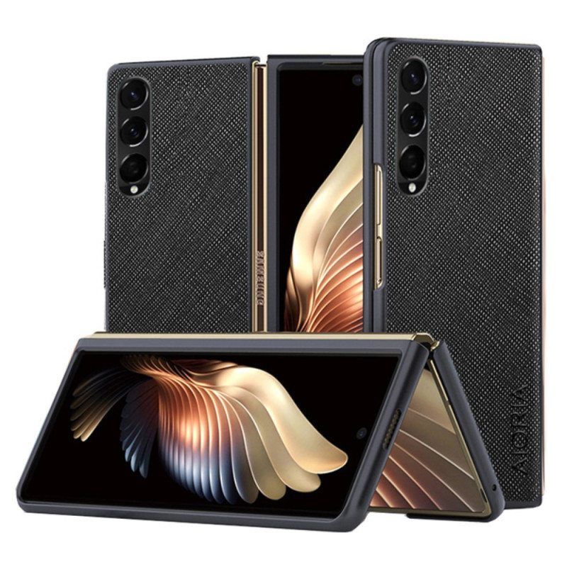 Kuori Samsung Galaxy Z Fold 4 Aioria Keinonahka Kudottu Rakenne