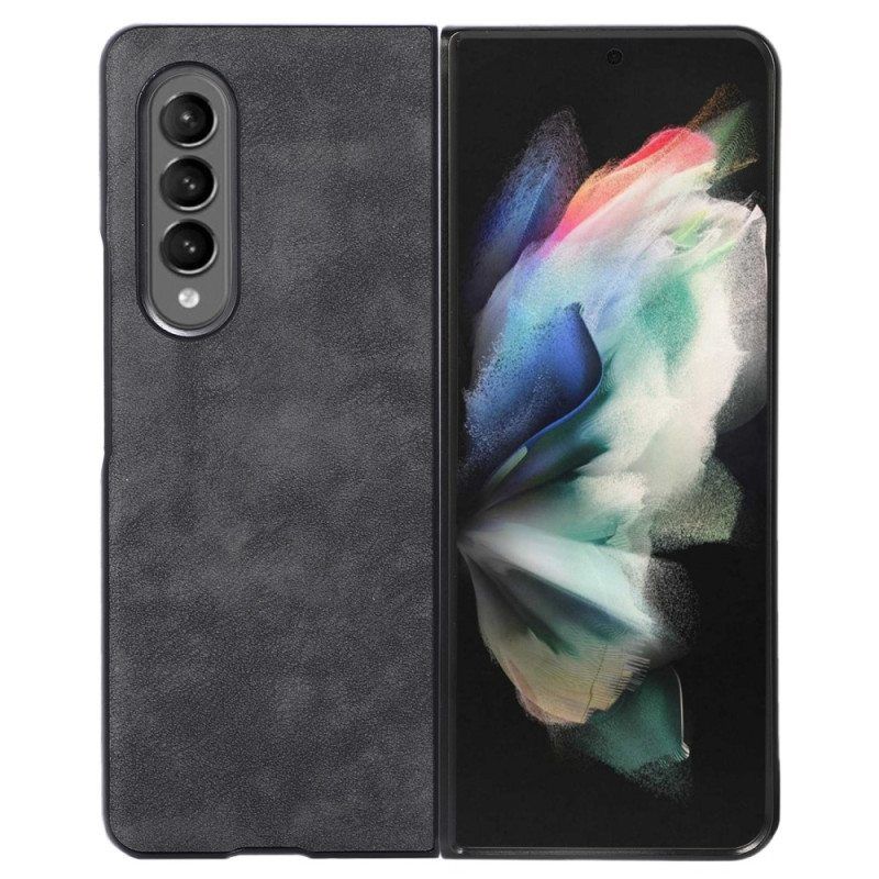 Kuori Samsung Galaxy Z Fold 4 Keinonahkainen Ihon Rakenne