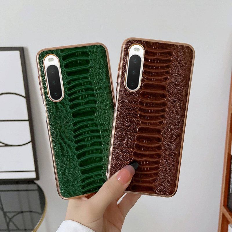 Kuori Sony Xperia 10 IV Crocodile Style Aitoa Nahkaa