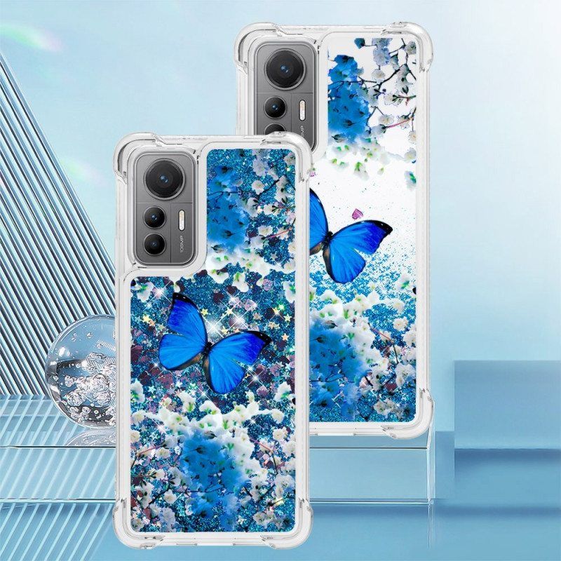 Kuori Xiaomi 12 Lite Paljetteja Perhosia