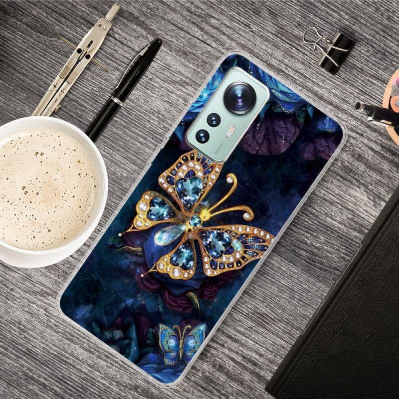 Kuori Xiaomi 12 Pro Silicone Butterfly Decline