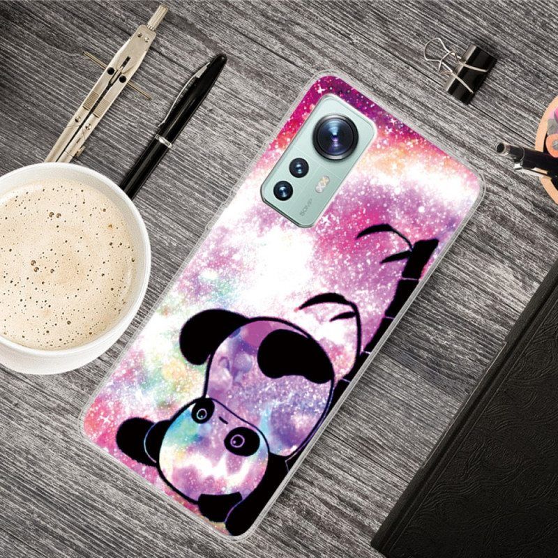 Kuori Xiaomi 12 Pro Silikoni Panda Ylösalaisin