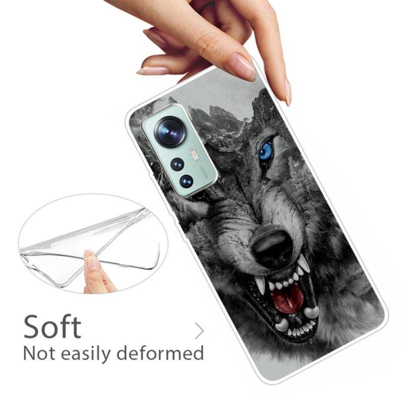 Kuori Xiaomi 12 Pro Silikoni Wolf