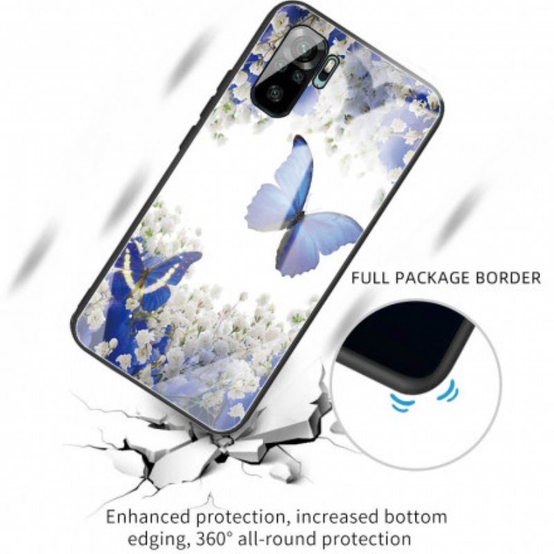 Kuori Xiaomi Redmi Note 10 / 10S Butterflies Design Karkaistu Lasi