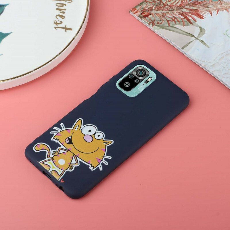 Kuori Xiaomi Redmi Note 10 / 10S Cat With Lanyard Kiss