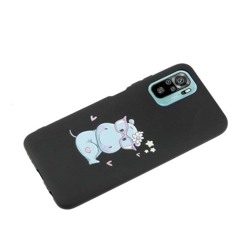 Kuori Xiaomi Redmi Note 10 / 10S Hippo Kiss Lanyardilla