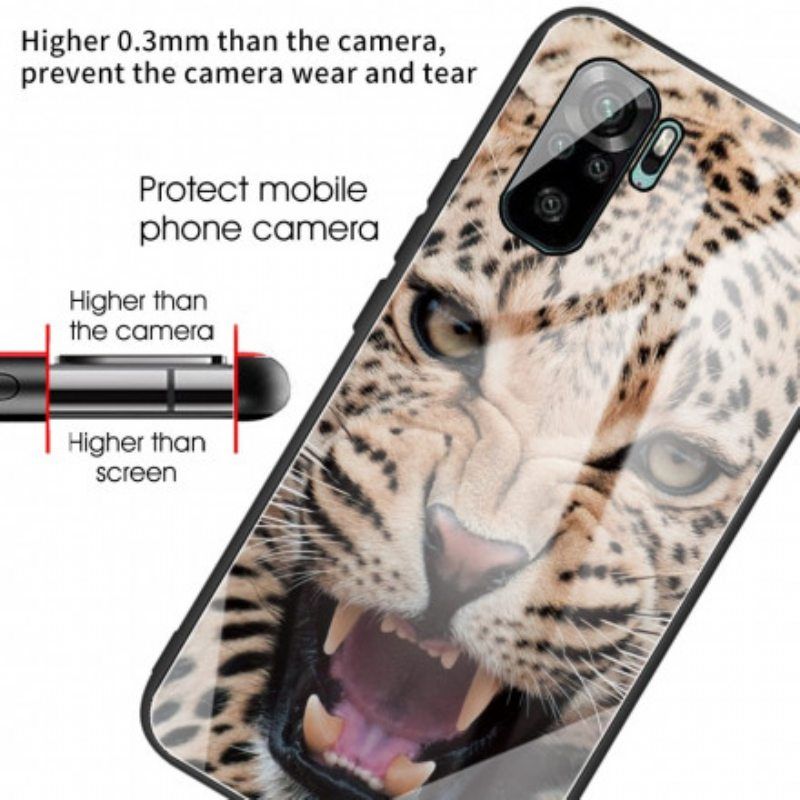 Kuori Xiaomi Redmi Note 10 / 10S Leopard Karkaistu Lasi