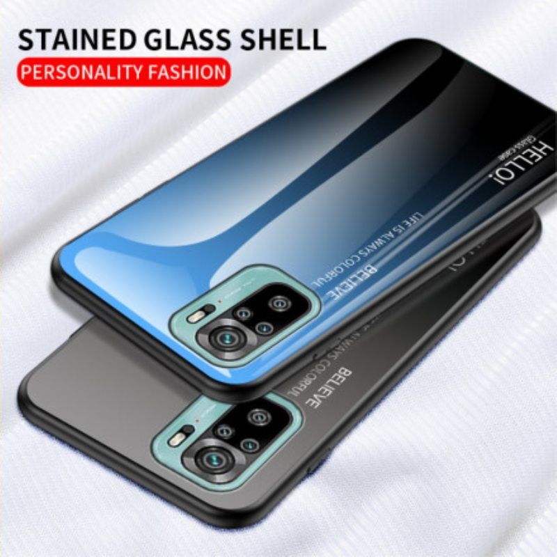 Kuori Xiaomi Redmi Note 10 / 10S Tempered Glass Hei