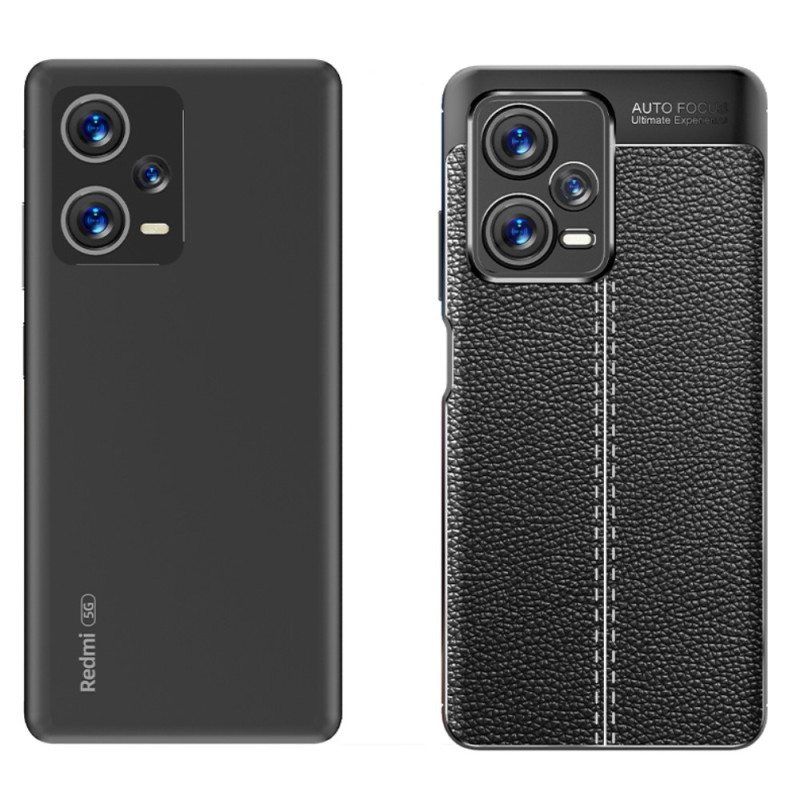 Kuori Xiaomi Redmi Note 12 Pro Plus Kaksilinjainen Litsi-nahkaefekti