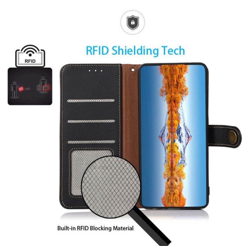 Nahkakotelo iPhone 14 Pro Max Khazneh Rfid Aitoa Nahkaa