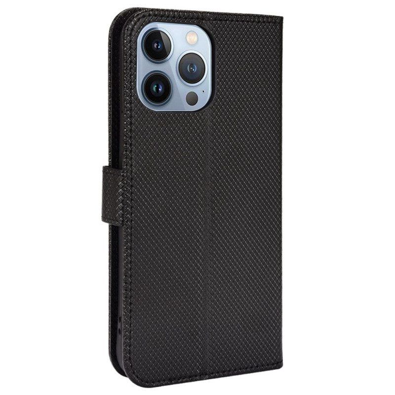 Nahkakotelo iPhone 14 Pro Max Suojaketju Kuori Tyylikäs Strappy Faux Leather