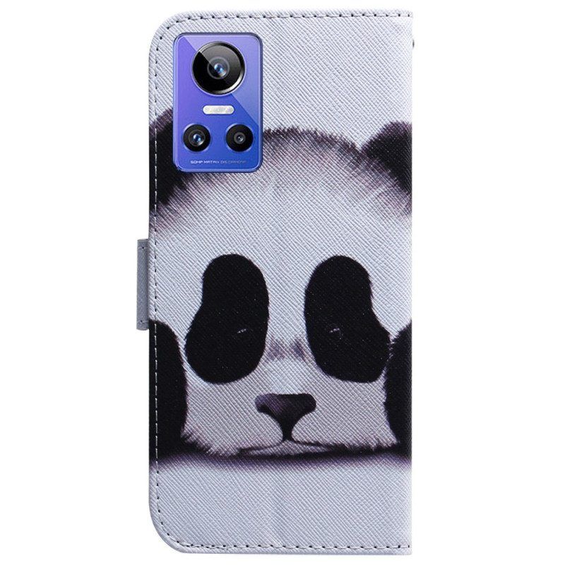 Nahkakotelo Realme GT Neo 3 Surullinen Panda