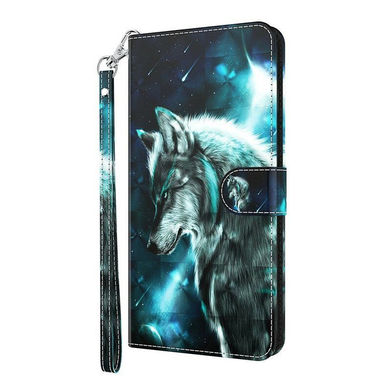 Nahkakotelo Samsung Galaxy M12 / A12 Majestic Wolf