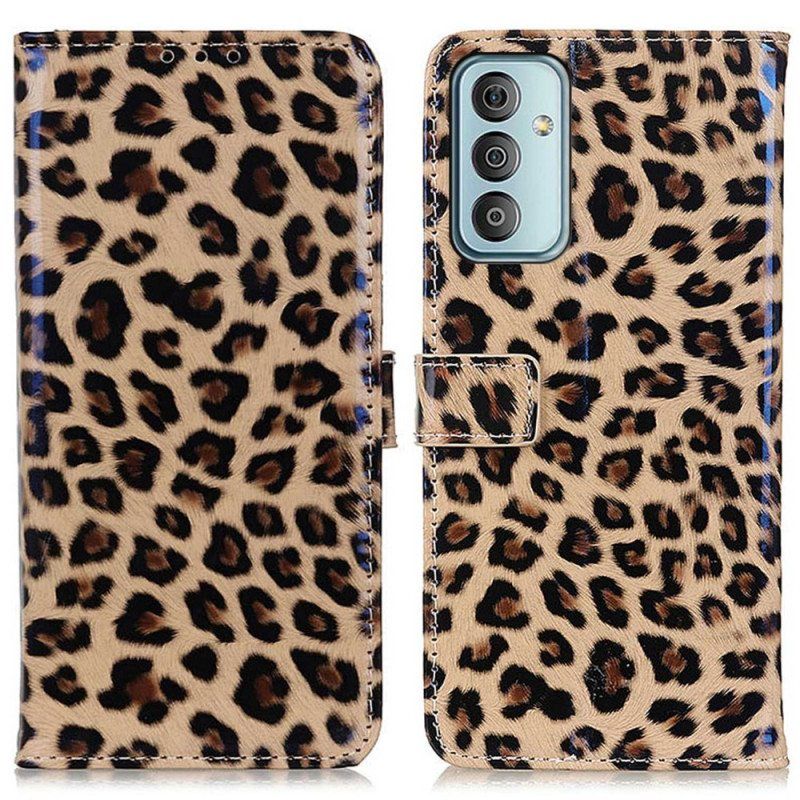 Nahkakotelo Samsung Galaxy M13 Leopardin Ihovaikutus