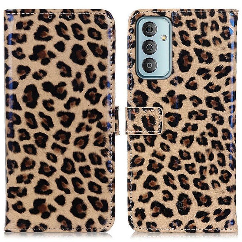 Nahkakotelo Samsung Galaxy M23 5G Leopardin Ihovaikutus