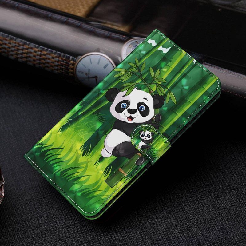 Nahkakotelo Samsung Galaxy S23 5G Panda Bambu