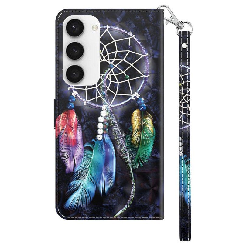 Nahkakotelo Samsung Galaxy S23 5G Suojaketju Kuori Hihna Dream Catcher