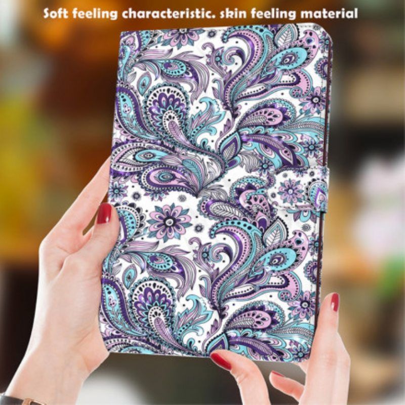 Nahkakotelo Samsung Galaxy Tab S8 / Tab S7 Paisley-kuvio Tekonahkaa