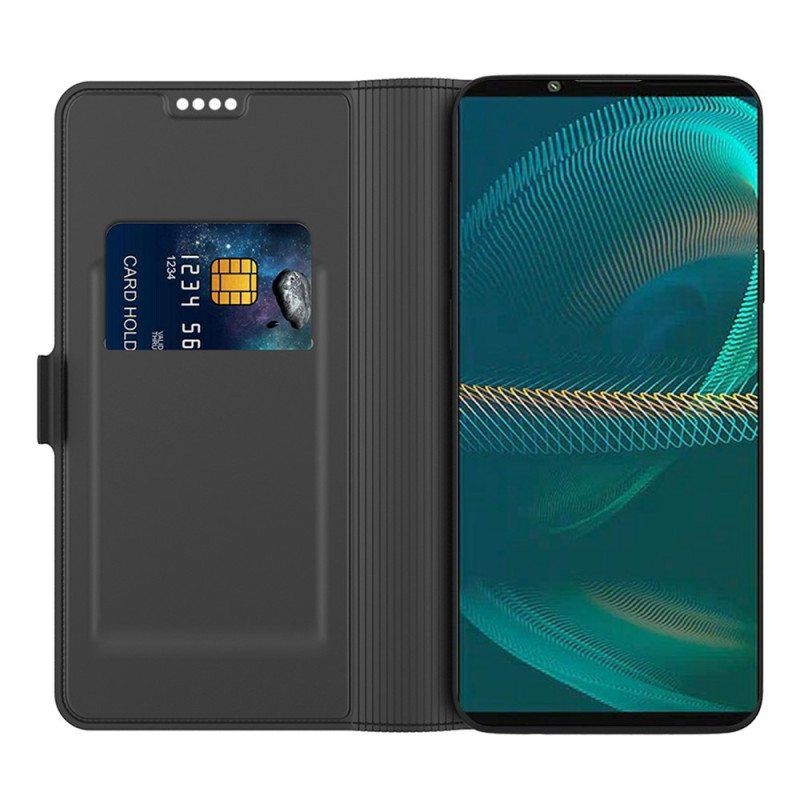 Nahkakotelo Sony Xperia 1 IV Ohut Nahkaefekti