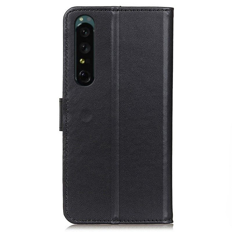 Nahkakotelo Sony Xperia 1 IV Tavallista Keinonahkaa