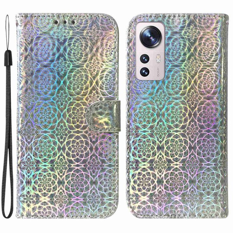 Nahkakotelo Xiaomi 12 / 12X Disco-tyylinen