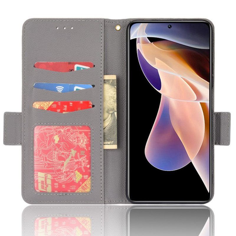 Nahkakotelo Xiaomi Redmi Note 11 Pro Plus 5G Perinteinen Litchi Faux Leather