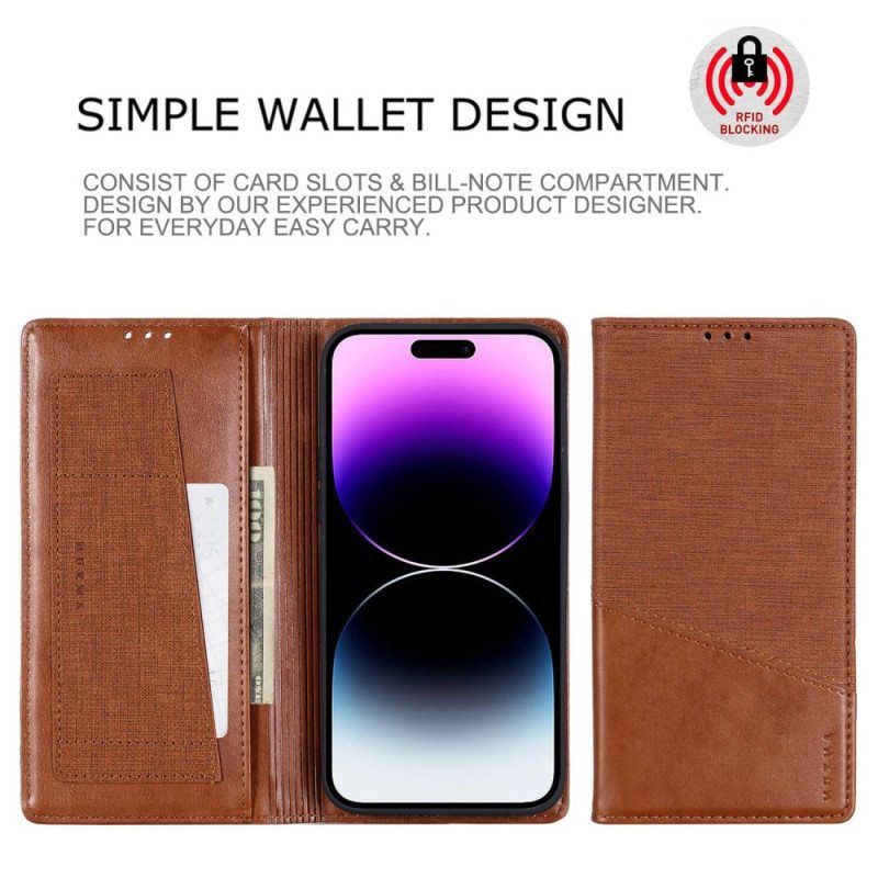 Puhelinkuoret iPhone 14 Pro Kotelot Flip Rfid Canvas -tyyli