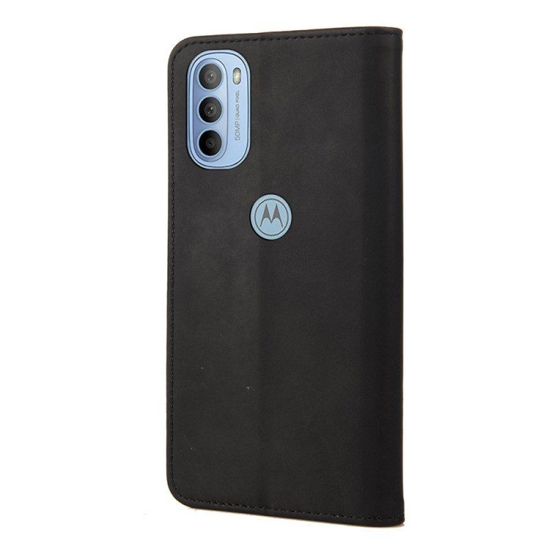 Puhelinkuoret Moto G51 5G Kotelot Flip Kaksisävyinen Business Leather -efekti