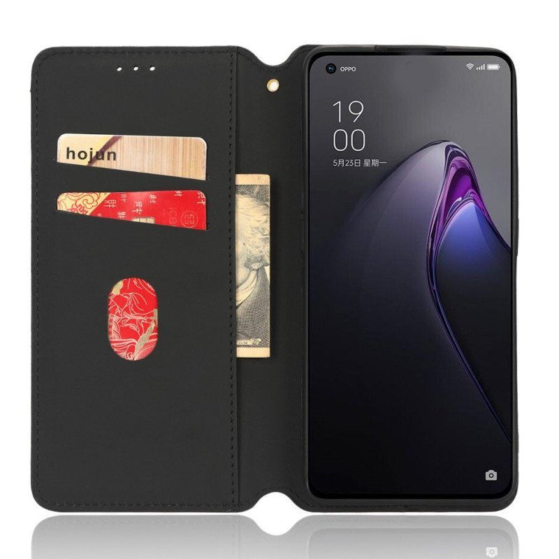 Puhelinkuoret Oppo Reno 8 Kotelot Flip 3d Cube -nahkatehoste