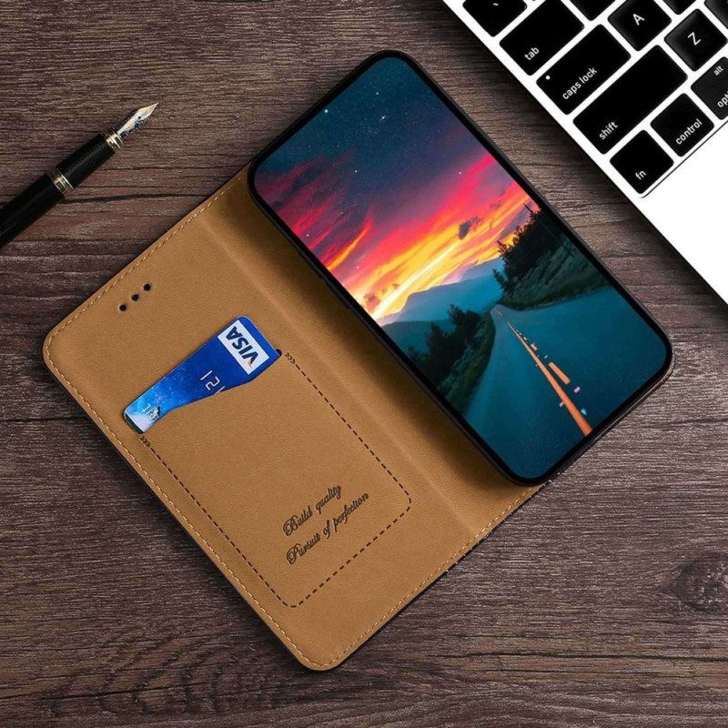 Puhelinkuoret Oppo Reno 8 Kotelot Flip Vintage Keinonahkaa