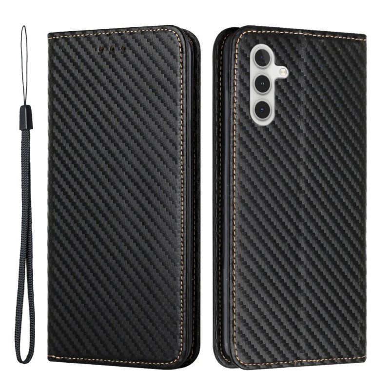 Puhelinkuoret Samsung Galaxy A54 5G Suojaketju Kuori Kotelot Flip Strappy Carbon Fiber Style