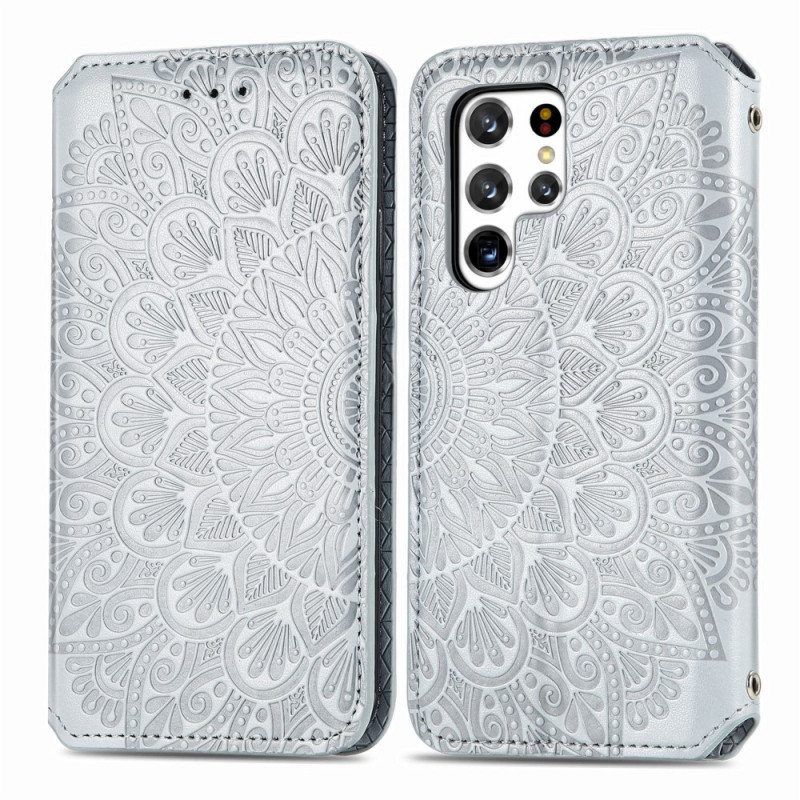 Puhelinkuoret Samsung Galaxy S22 Ultra 5G Kotelot Flip Mandala