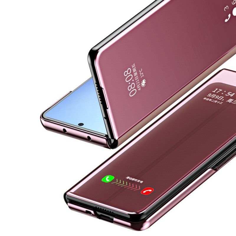 Puhelinkuoret Samsung Galaxy Z Fold 4 Kotelot Flip Peili Ja Läpinäkyvyys