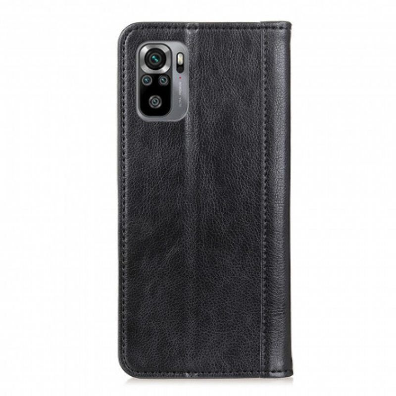 Puhelinkuoret Xiaomi Redmi Note 10 / 10S Kotelot Flip Litchi Split Leather -versio