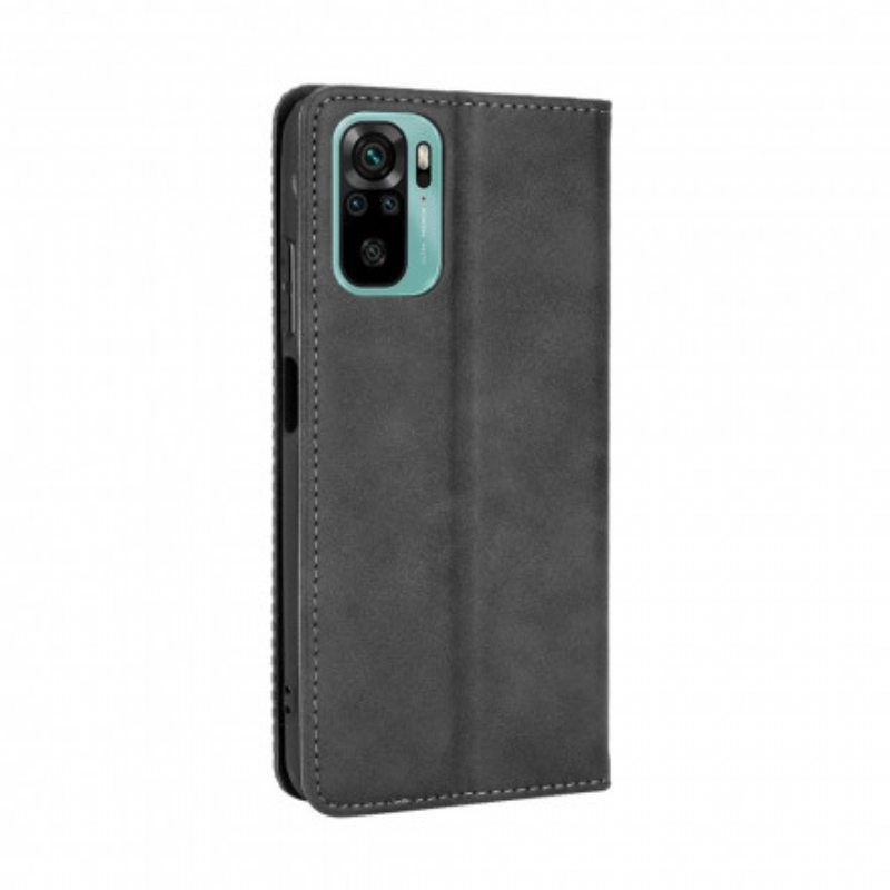 Puhelinkuoret Xiaomi Redmi Note 10 / 10S Kotelot Flip Tyylitelty Vintage-nahkaefekti