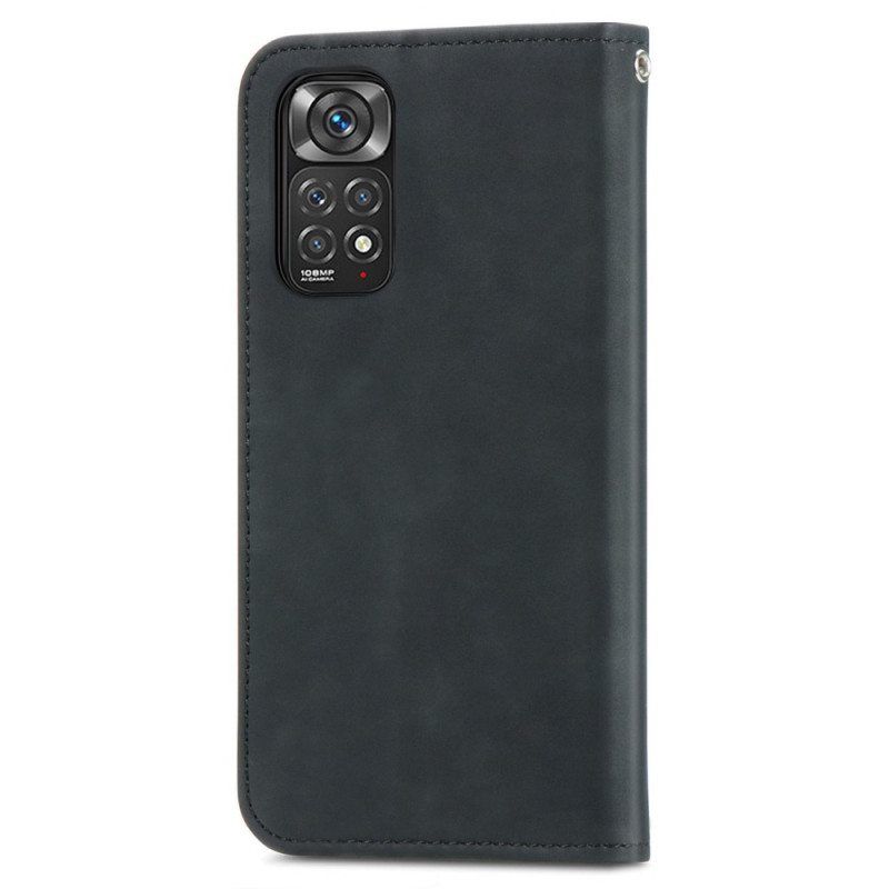 Puhelinkuoret Xiaomi Redmi Note 11 / 11S Kotelot Flip Vintage Nahkaefekti