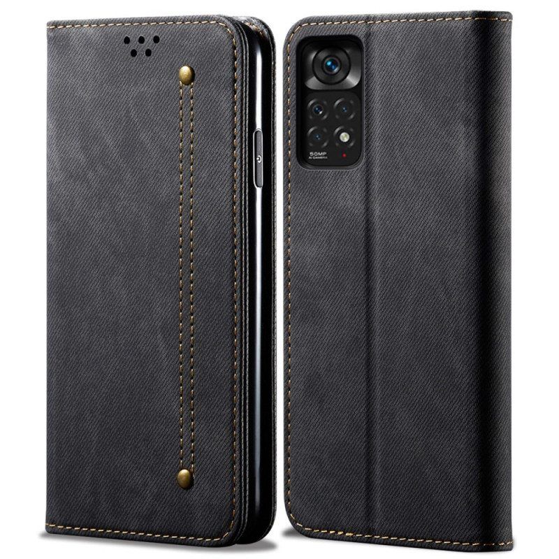 Puhelinkuoret Xiaomi Redmi Note 11 Pro / 11 Pro 5G Kotelot Flip Denim Kangas